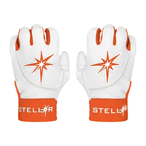 White/Orange Batting Gloves