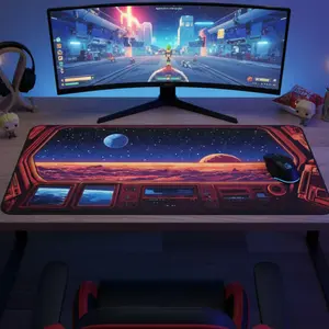 [SALE UP TO 45%] Space Desk Mat, Milky Way Galaxy Gaming Mouse Pad, Anime Style, Cosmic Mousepad, Cosmos Large Keyboard Mat, Astronaut Desk Accessories