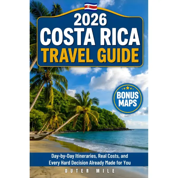 Costa Rica Travel Guide (English, 144 Pages, Outer Mile, Independently Published, May 6 2026) - Day-by-Day Itineraries, Real Costs, Budget Breakdowns, Local Tips, Detailed Maps, Pre-Made Decisions for Your Paradise Trip