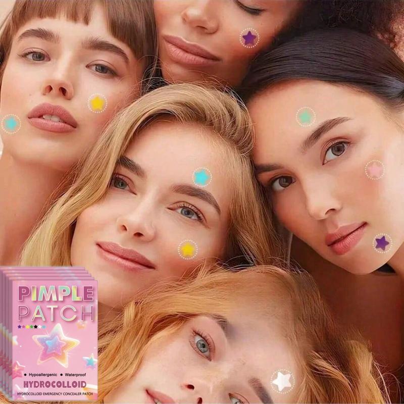 480 Pcs Hydrocolloid Pimple Patches for Face, Hypoallergenic Acne Spot Stickers with Tea Tree, Salicylic Acid and Cica Oil in Cute Colorful Star Shapes