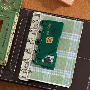 1pc Portable Card Punch, Vintage Style Hole Puncher, Three-Hole Punch, Compatible with M5, A7, A6 Sizes Multifunctional Stationery