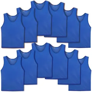 Pinnies Team Practice Jerseys for Kids Youth and Adult Sports Soccer Football Basketball (12 Pack)