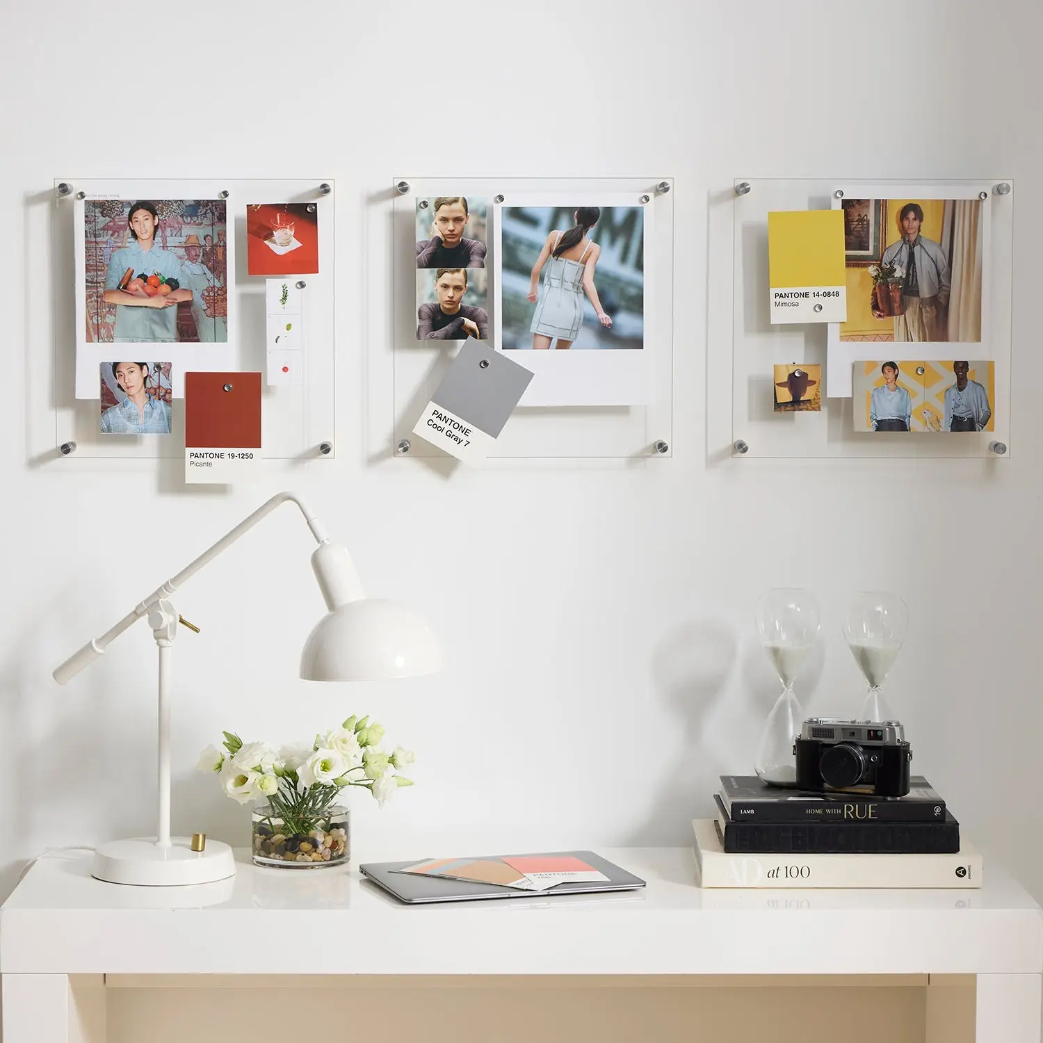Trio: 3 Square 14" x 14" Acrylic Memo Board + Magnets