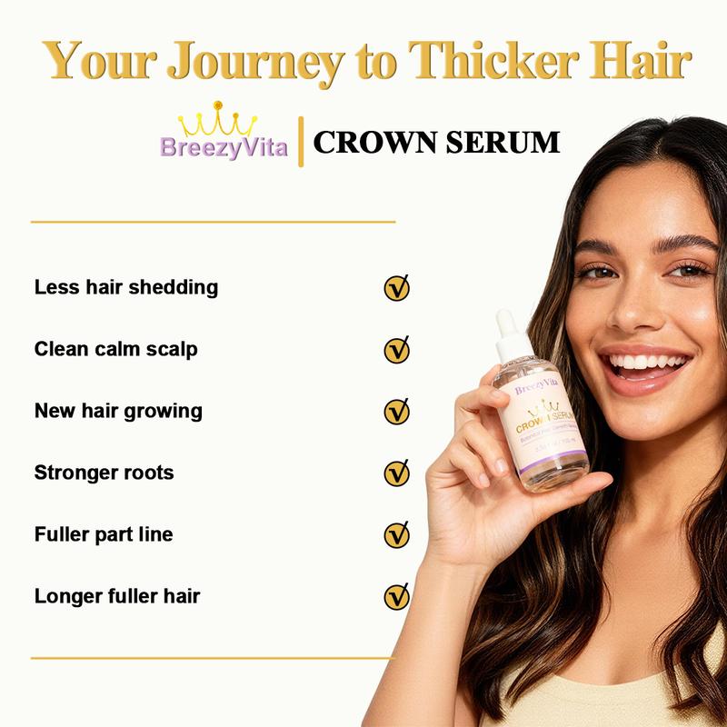 【Buy 1 Get 1 Free】Crown Serum Hair Regrowth Serum for Hair Loss & Thinning – Less Shedding, Fuller Hair, Fast Absorbing, No Grease Ginseng Haircare