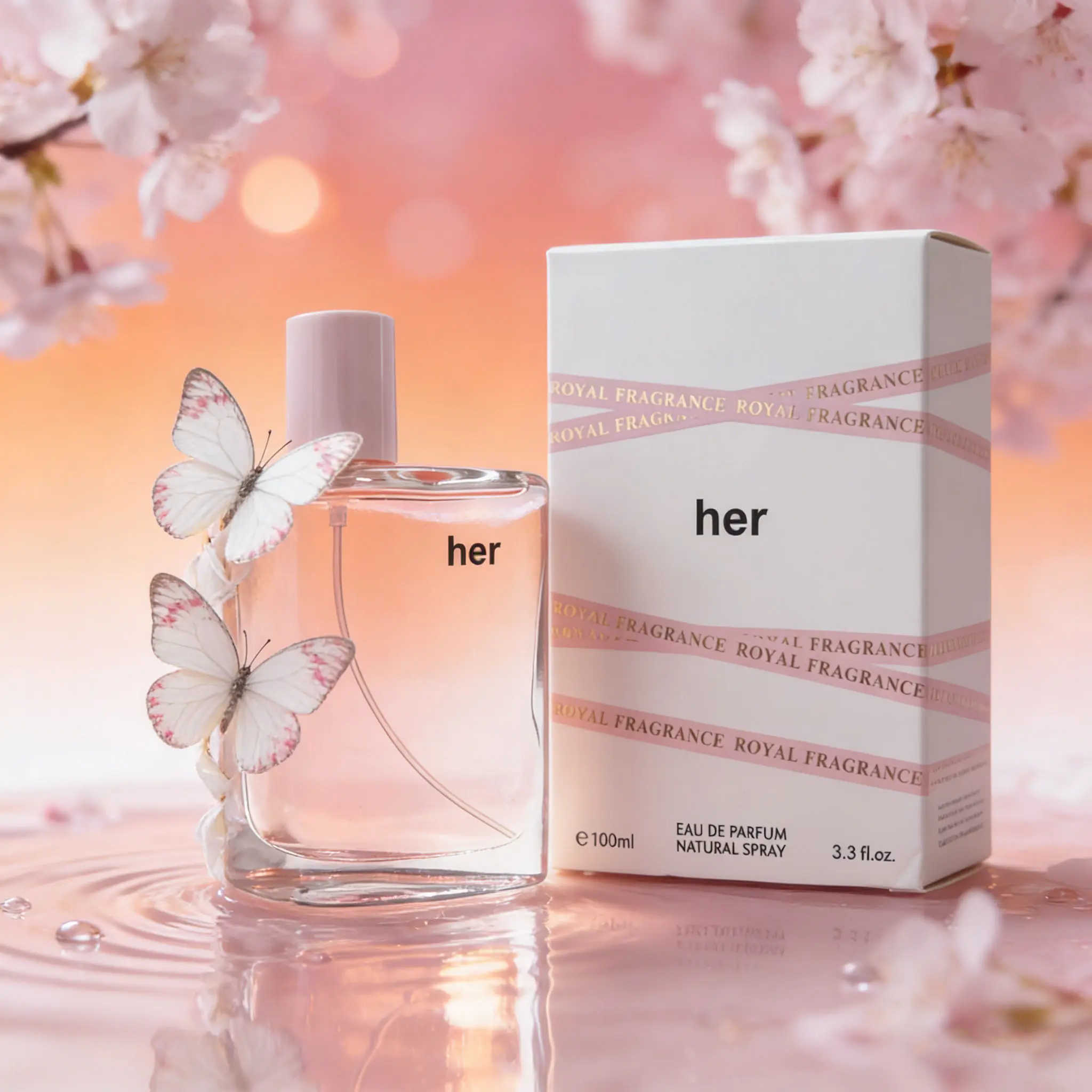 3.3oz Her Eau de Parfum - Floral Women's Perfume - Long Lasting Fragrance, Ideal for Parties, Dates & Gifting