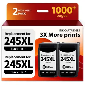 245XL Ink Cartridges Replacement for  ink 245 PG-245 PG-245XL Black Compatible with  Pixma MX490 MX492 MG2522 MG2524 TS3322 TR4527 TR4520 TS3120 for Cannon Printer Ink 245 XL (2 Pack)
