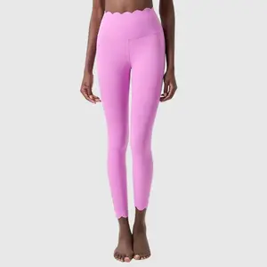 Scallop High-Waisted Leggings