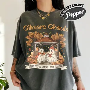 Gilmore Ghouls Halloween T- shirt, Stars Hollow Fall Leaves Shirt Designs, Retro Ghost Stars Hollow , Luke’s Coffee Tee, Fashion Cotton, Full Colors, Full Sizes, For Men, For Women.