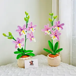 Crochet Orchid, Crochet Flower, Orchid pot amigurumi , Handmade Orchid, Crochet Home Decor, Handmade Decor, Orchid in a Pot, Home Decor
