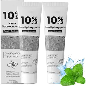 10% Hydroxyapatite Toothpaste, Repairs Enamel and Freshens Breath, Mild Mint Flavor, Freshens Breath 4.23 oz Oral Care (2pcs)