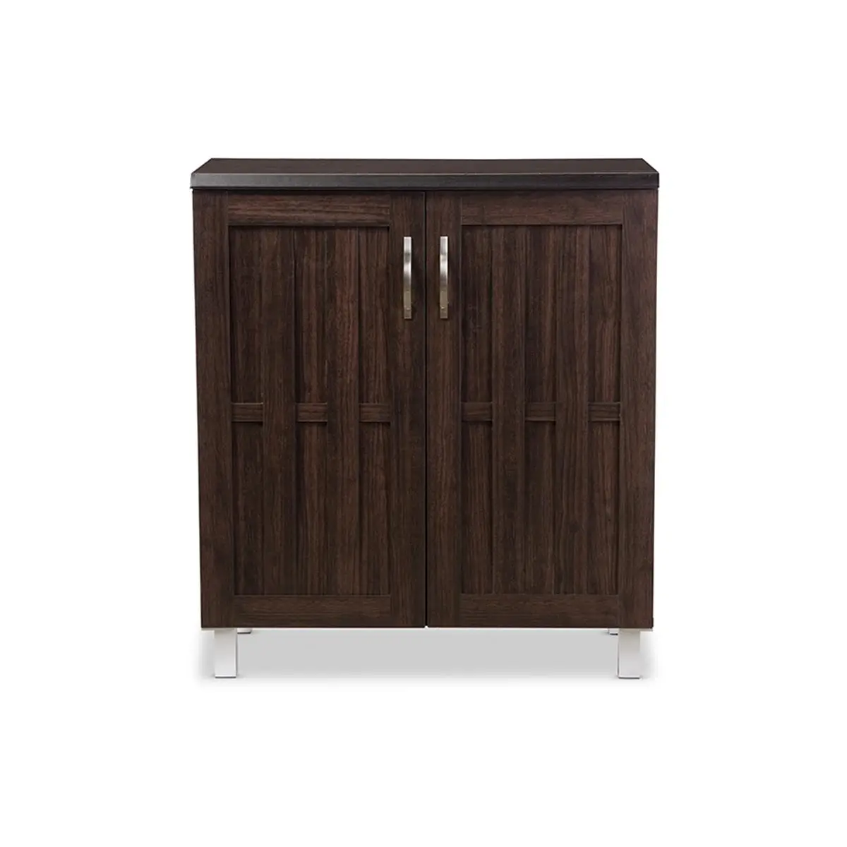 212 MAIN Baxton Studio SR 890005-Wenge Excel Dark Brown Modern Sideboard Buffet Cabinet - Sturdy Engineered Wood, PVC Legs, Solid Finish, Contemporary Design, Dining Room Storage, 31.2" High x 15.6" Wide x 35.1" Deep Freestanding Cupboard