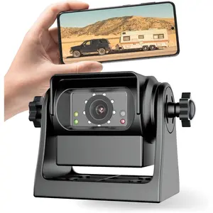Backup Camera for  Android, WiFi Hitch Camera Rechargeable  for Hitch Gooseneck Travel Boat Horse Trailer  Camper RV Front Rear View Reverse  up