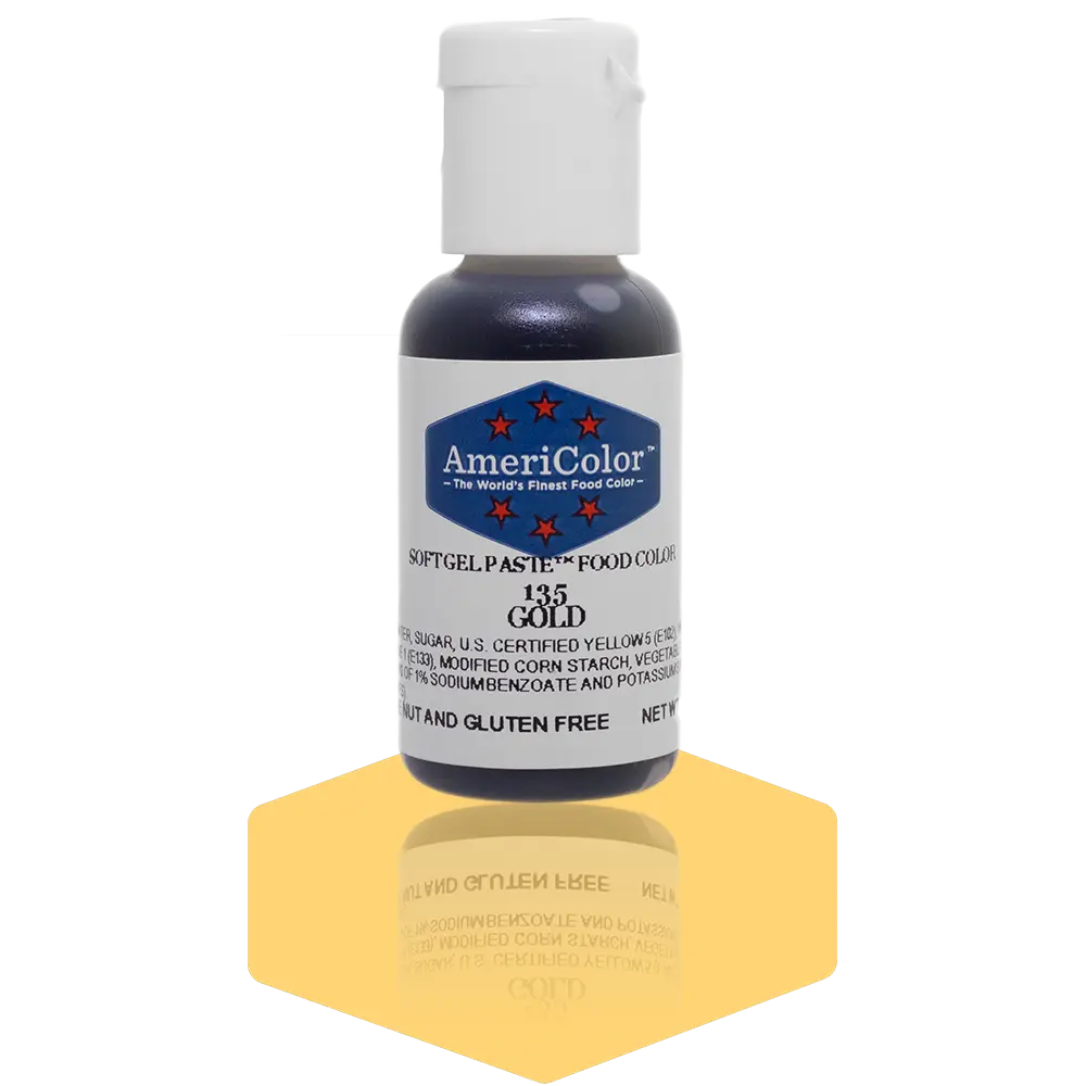 AmeriColor, Gold, .75 Ounce, Soft Gel Paste Food Color