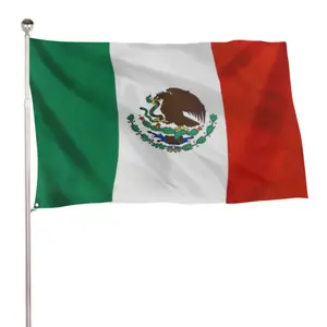 Mexico Mexican Flag 100D Printed Polyester 3x5 Ft Mexican Flag
