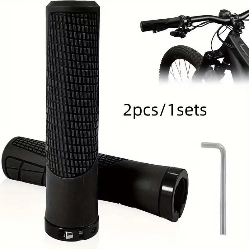 2pcs Bike Handlebar Grips, Anti-Slip Design, Soft Touch, Waterproof Material, Smooth Ride, Universal Fit for Mountain Bike, Road Bike, Folding Bike, City Bike, Skateboard Bike