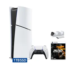 2025 New PlayStation 5 Slim Digital Edition Call of Duty: Black Ops 6 Bundle and Mytrix Controller Charger - White, Slim PS5 1TB PCIe SSD Gaming Console