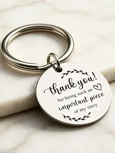 Engraved Keychain Quote, Personalized Key Ring for Gifts, Unique Keepsake Accessory, Perfect for Special Occasions & Daily Use