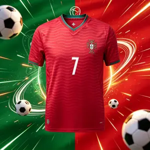 2026 Portugal Home Away 7# Cristiano Ronaldo Short Sleeve Soccer Jersey Fans Version Breathable