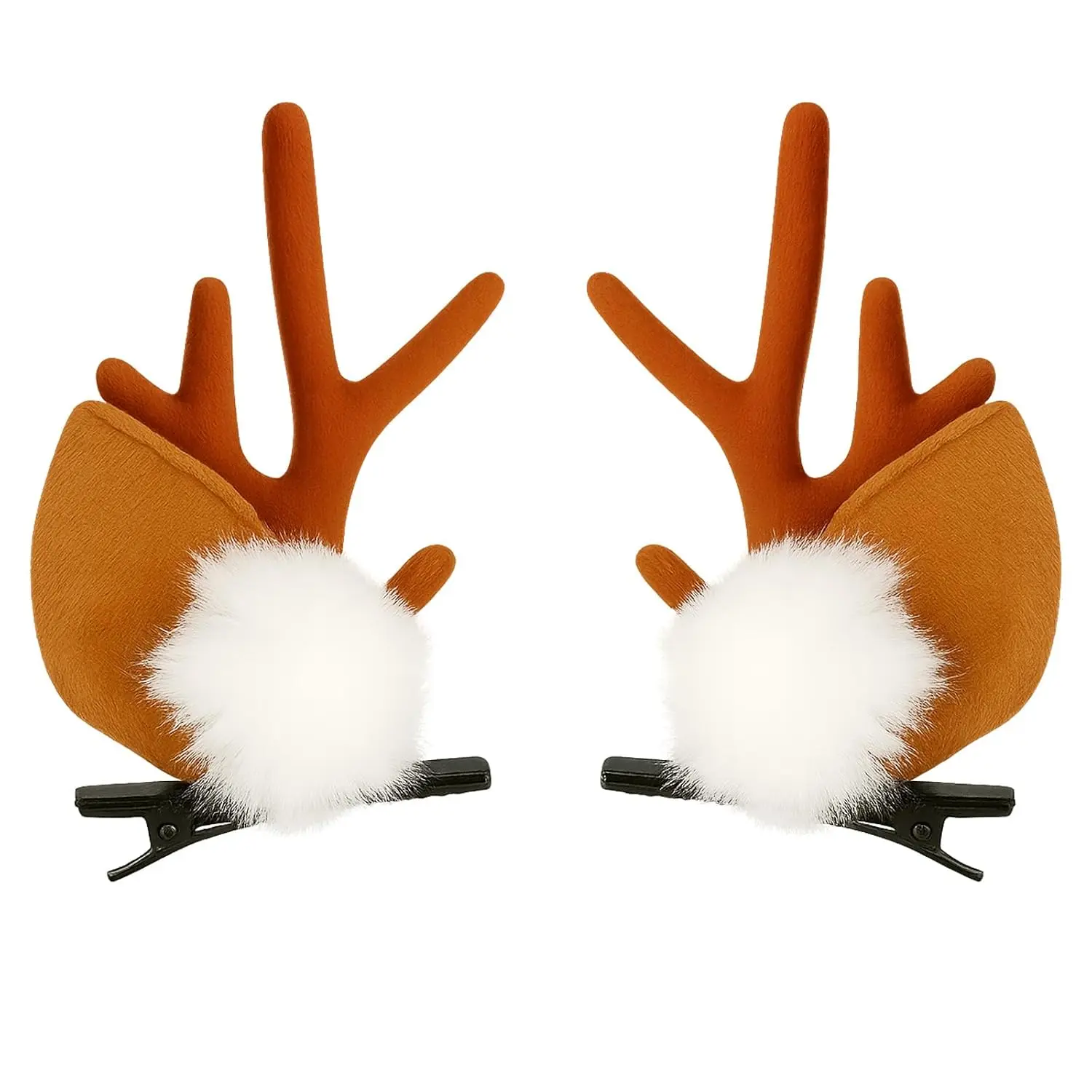 Deer antler headband with face stickers, brown, reindeer costume accessory, suitable for women, for Halloween and Christmas cosplay party supplies