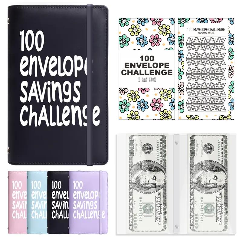 100 Days Saving Challenge Coin Envelope BudgetStorage Book - Binding Covers With Daily Savings Tracker,Habit-Forming System, And Cash Savings Goal Of $5050Develop A Consistent Savings Habit