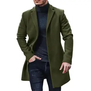 Plus Size Men's Solid Color Coat Fleece Button Jacket Spring And Autumn Oversized Top, Men's Clothing