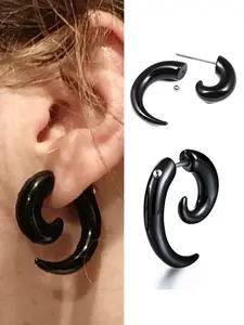 Punk Spiral Statement Earrings Tapers Snail Ear Expanders Earring 4/5/6/8/10 Mm, Body Jewelry for Men & Women, Stylish Ear Plug Piercing