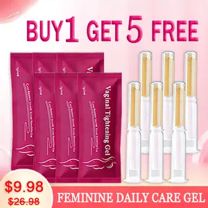 Buy 1 get 5 free of 6 pieces feminine daily care gel with aloe vera and chamomile | deep hydration, ph | balance feeling fresh and smooth all day long