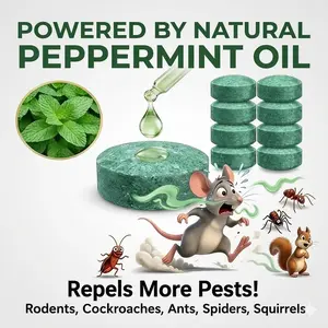 Rodent Repellent - 100% Natural Peppermint Oil Mouse & Pest Repellent Balls (12 Pack), Pesticide-Free Pet Friendly, Safe Rodent Deterrent for Indoor, Outdoor, Home & Garage