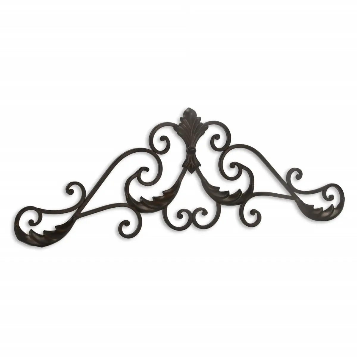 HomeRoots 379860 Metal Curved Rustic Door Topper Wall Decor, Mountable Hanging Piece for Entryway, Mount, Curved Shape