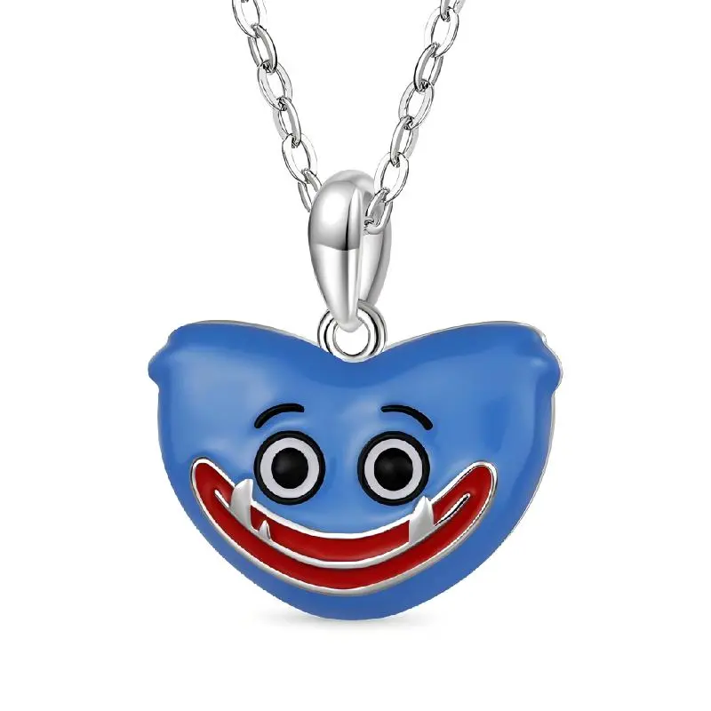 GNOCE Costume Chain Necklace for Game Enthusiasts, Unisex Playtime Fan Collectibles, Versatile and Fun Accessory Gift, Casual, Cute And Unique, Cosplay, Huggy Wuggy Character, Pendant, Game Character Figurine Necklaces, Chain Jewelry Necklaces