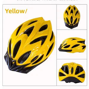 Adjustable 1-Piece Bicycle Helmet - Delivery Yellow Sports & Outdoor Protective Gear for Adults, Cycling, Delivery Biking