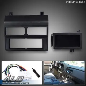 Fit For 88-94 Chevy GMC Trucks Pocket Radio Dash Bezel Kit Mount Trim Black
