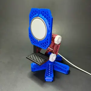 TheLazyFarmer - 3d Printed Articulated Clockwork MagSafe Phone Stand