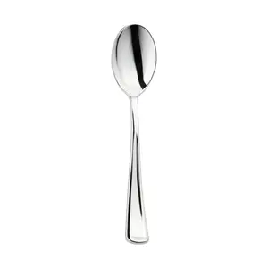 Shiny Metallic Silver Plastic Spoons