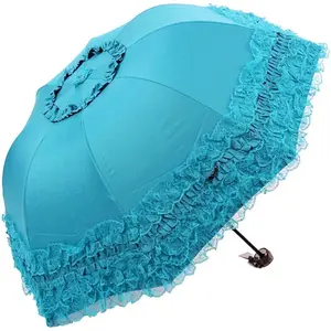 Princess Lace Ultraviolet-Proof Folding Umbrella Anti-uv Dome Parasol