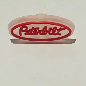 Peterbilt Logo Croc Charm Available in Clear or White - Ideal for Footwear and Shoe Accessories