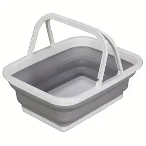 Foldable Sink, Portable & Foldable Dishwashing Basin Container for Camping, Hiking, and Outdoor Activities, Camping Essentials, Durable Plastic Sink, Home Goods