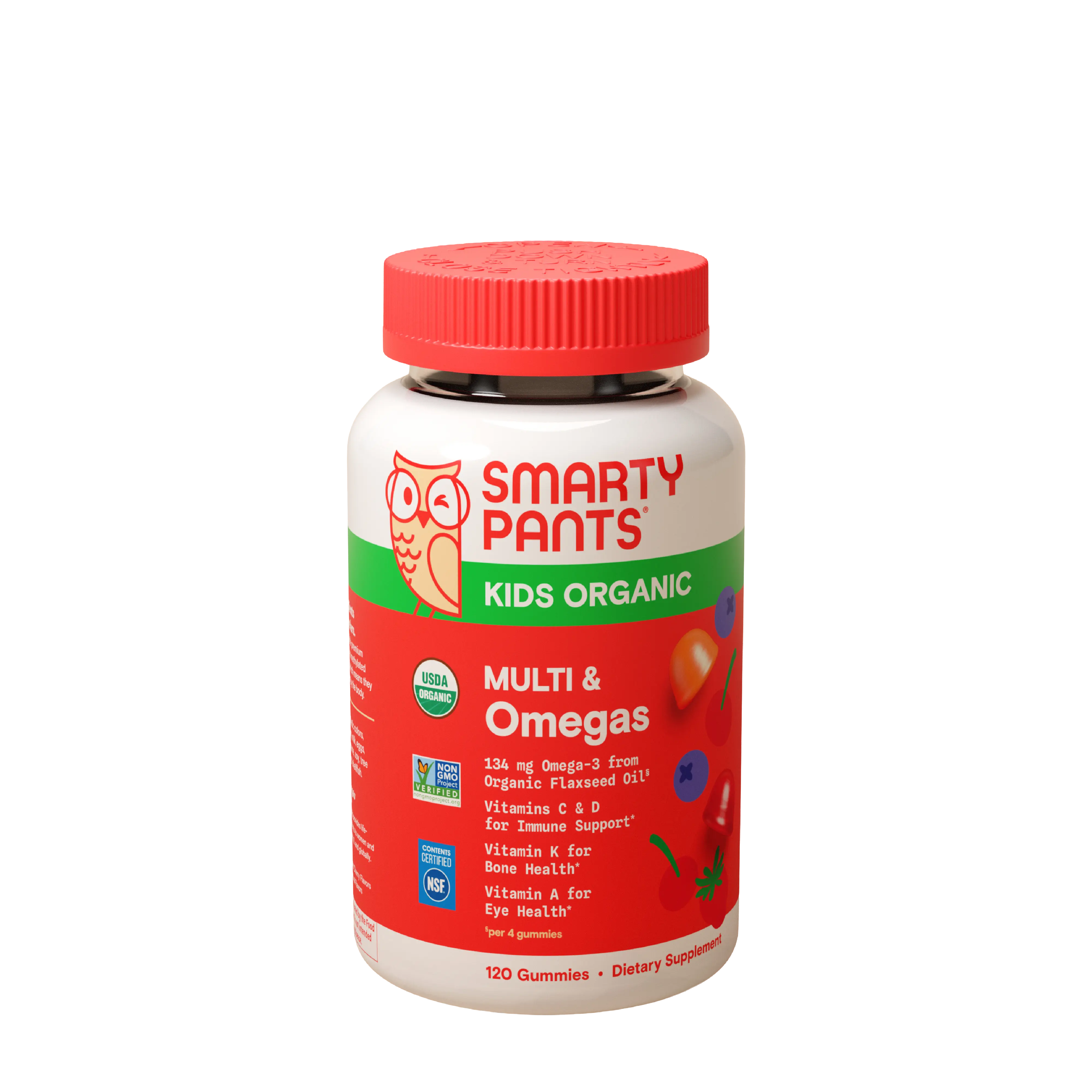 SmartyPants Kids Organic Multi & Omegas - 120 Gummies with Vitamin C D3 B12 A Folate Plant-Based Omega-3s for Kids' Growth & Development SmartyPants Kids Organic Multi & Omegas - 120 Gummies with Vitamin C D3 B12 A Folate Plant-Based Omega-3s for Kids' Growth & Development