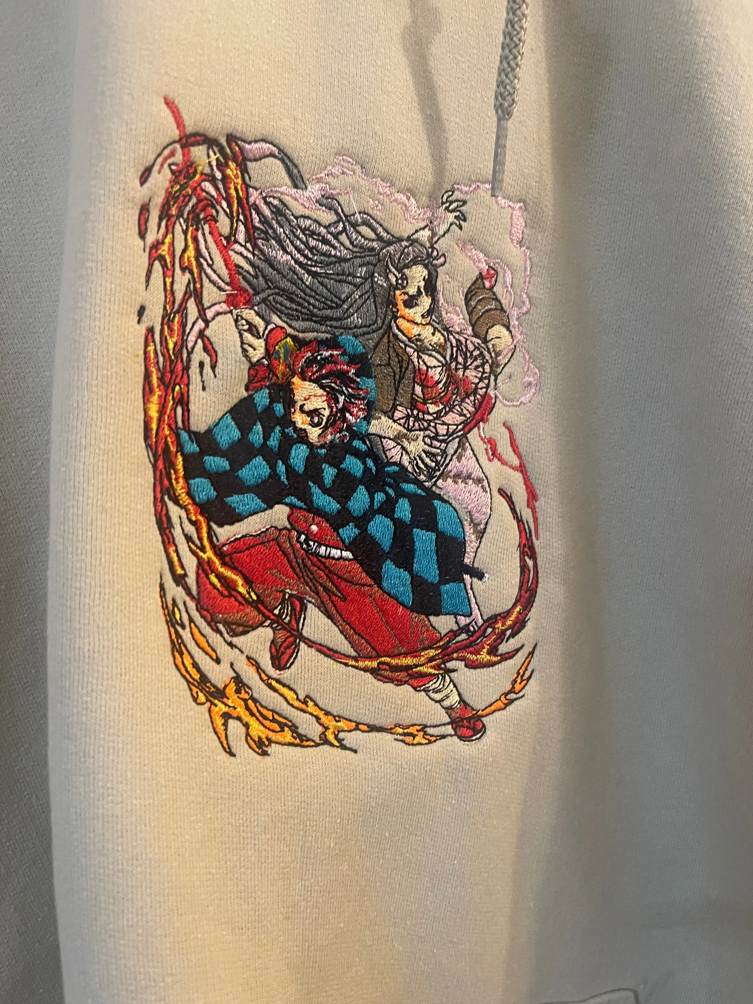 Slayer Brand Soft Embroidered Hoodie for Women Casual Cartoon Japanese Style Long Sleeve Crew Neck Medium Length Summer Pullover Tops