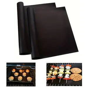 Non-stick Oven Mat, 2 Counts Reusable Oven Liner, Thick Oven Liners for Bottom of Oven, Barbecue Accessories for Home Kitchen