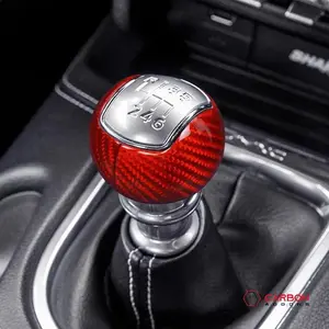 Real Carbon Fiber Manual Shift Knob Cover for 2015–2025 Ford Mustang