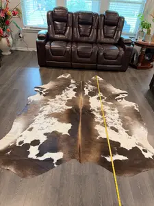 #2 Western Real Leather Cowhide Rug - Animal-Themed Area Decorative Accent, Animal-Themed Area Rugs