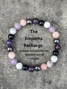 Amethyst & White Turquoise Stone Beaded Gemstones, Fashionable and Versatile Design Suitable for Wearing at Any Time, Gift for Friends