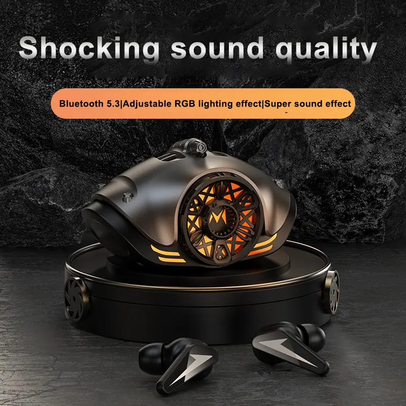 echa-style RGB lighting wireless Bluetooth headphones | HiFillossless sound quality | Bluetooth 5.3 chip | Long battery life| Excellent vocal clarity | Smart battery level display,Father's Day Gift