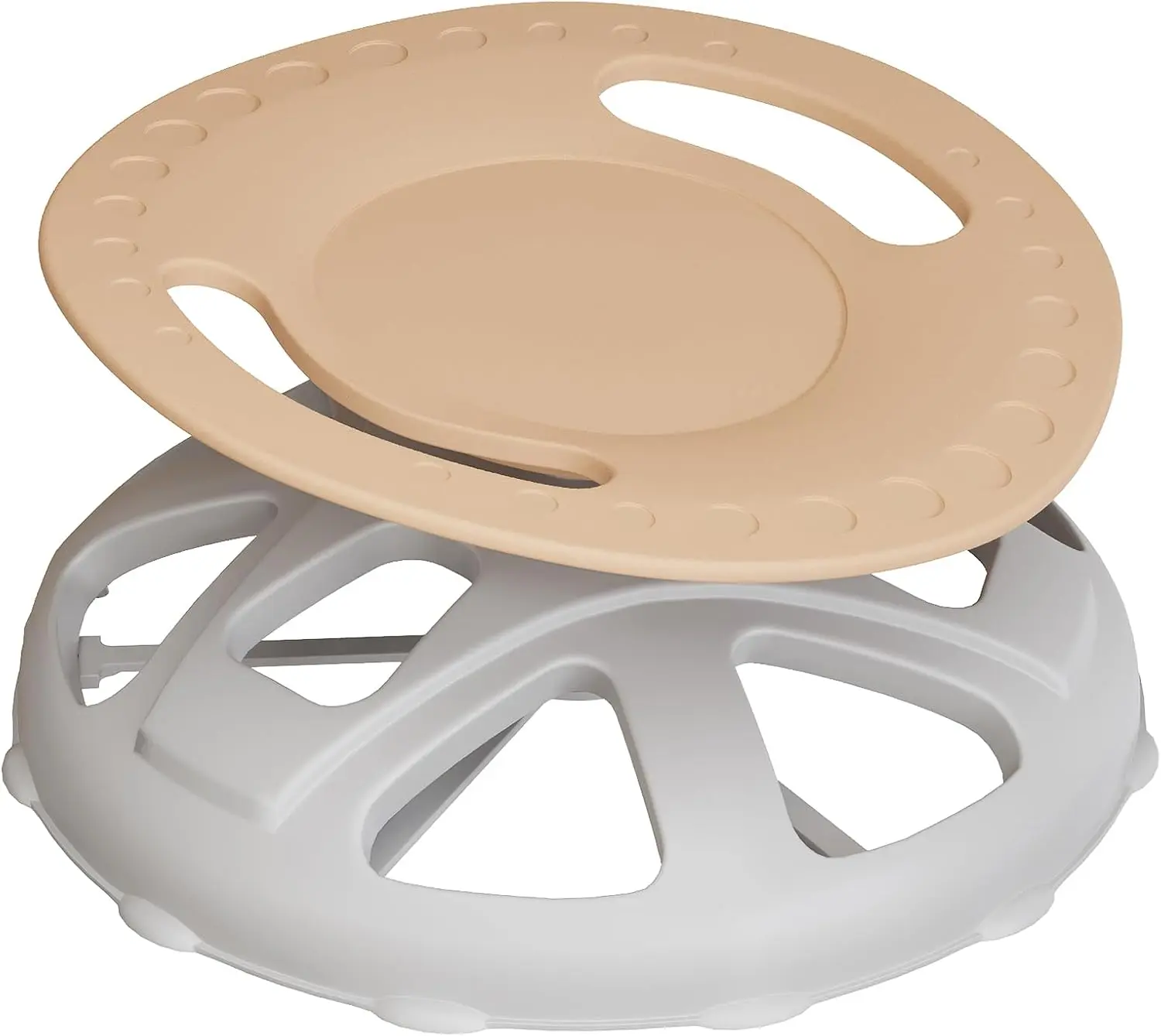 GAOMON Light Brown Kids Sensory Swivel Chair - 3-12 Years Autistic Children's Indoor Furniture with Safety Handle, Non-Slip Design, Stable, Lightweight, Assembly Required for Body Coordination Training, Autistic Kids, Children's Day