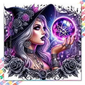 5D DIY Full Diamond Round Drill Painting - Diamond Painting Kit Magic Ball, Rose. Mosaic Canvas DIY Wall Art, Home Wall Decoration.