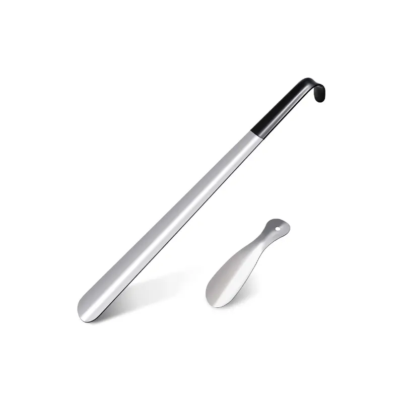 2-Pack Shoe Horn Set – 16.5” Long Home Shoe Horn & 7.5” Travel Shoe Horn, Easy Slip-On Footwear Accessory for Men & Women