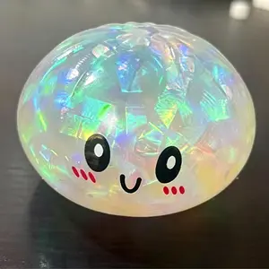 Glitter Dumpling Squishy Toy with Simulation Steamer Box, Soft Elastic Squeeze Fidget Toy, Cute Aesthetic Decor for Kids and Party Gift