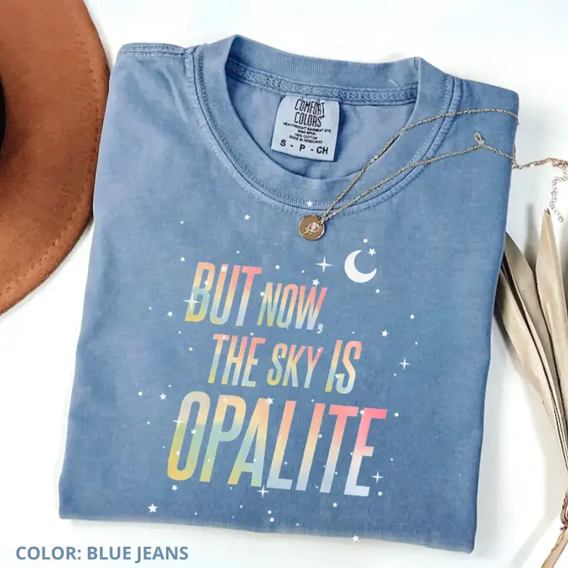 Comfort Colors Opalite Showgirl Shirt, But Now The Sky Is Opalite Tee, TS Inspired Graphic Shirt, Retro Concert T-Shirt, Dancing in the Lightning Top, Cotton - TrendWear USA Casual Womenswear
