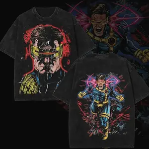 Vintage Scott Cyclops Summers X-Men Inspired T-Shirt – Retro 90s Mutant Leader Graphic Tee, Streetwear Cotton Shirt for Men & Women, Gift for Fan, Gift for Him 5LW